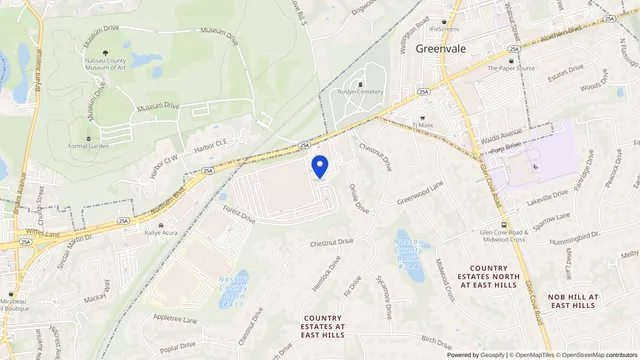 Mapa que muestra la ubicación de The Friendship Circle Adult Day Care en 300 Forest Dr, East Hills, NY 11548 — DachiPlus ofrece transporte médico aquí.