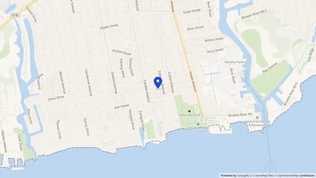Map showing the location of Good Samaritan Nursing Home at 101 Elm Street, Sayville, NY 11782, served by DachiPlus medical transportation.