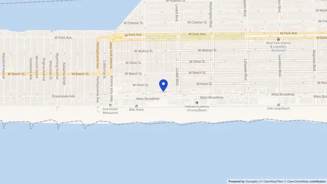 Mapa que muestra la ubicación de Grandell Rehabilitation and Nursing Center en 645 W Broadway, Long Beach, NY 11561 — DachiPlus ofrece transporte médico aquí.