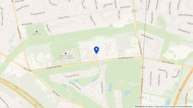 Mapa que muestra la ubicación de Gurwin Jewish Nursing & Rehab Center en 68 Hauppauge Road, Commack, NY 11725 — DachiPlus ofrece transporte médico aquí.