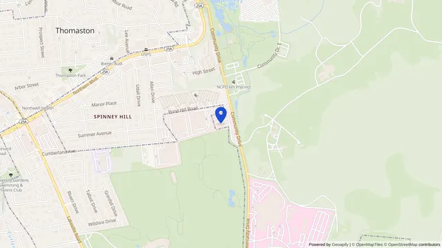 Map showing the location of Highfield Gardens Care Center of Great Neck at 199 Community Drive, Great Neck, NY 11021, served by DachiPlus medical transportation.