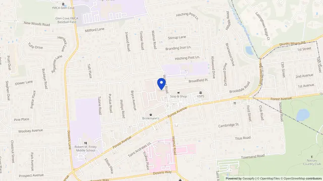 Map showing the location of Marquis Care Center at 2 Medical Plaza, Glen Cove, NY 11542, served by DachiPlus medical transportation.