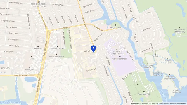 Mapa que muestra la ubicación de Mount Sinai South Nassau Outpatient Dialysis en 3618 Oceanside Rd, Oceanside, NY 11572 — DachiPlus ofrece transporte médico aquí.