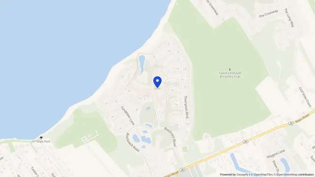 Mapa que muestra la ubicación de Peconic Landing en 1500 Brecknock Road, Greenport, NY 11944 — DachiPlus ofrece transporte médico aquí.