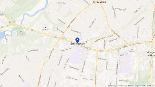 Mapa que muestra la ubicación de St. Catherine of Siena Nursing & Rehab Center en 52 Route 25A, Smithtown, NY 11787 — DachiPlus ofrece transporte médico aquí.