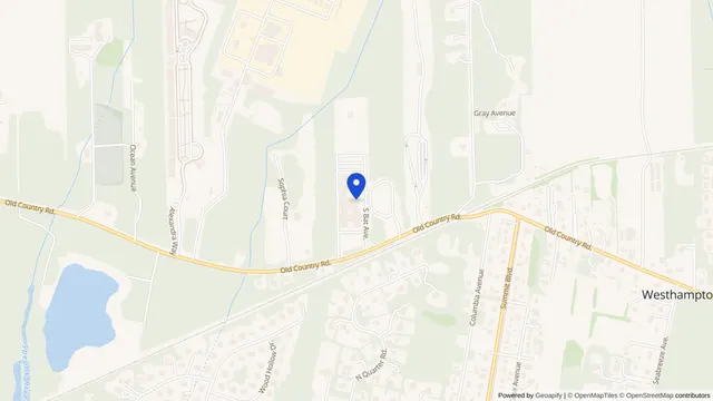 Mapa que muestra la ubicación de Westhampton Care Center en 78 Old Country Road, Westhampton, NY 11977 — DachiPlus ofrece transporte médico aquí.